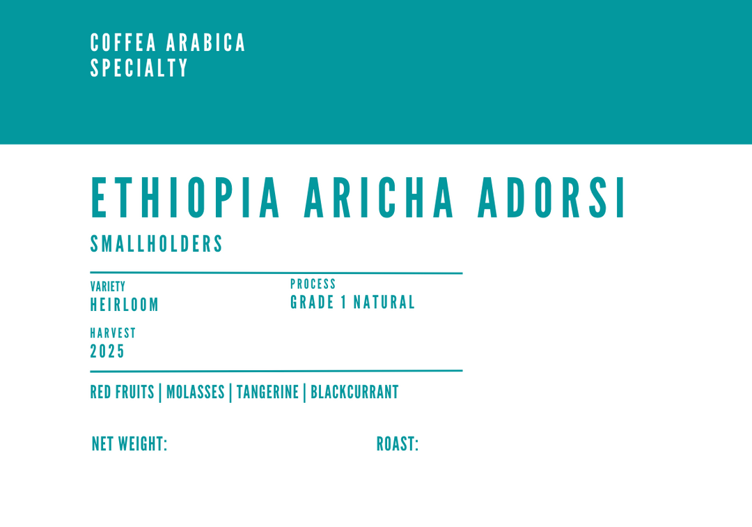 Ethiopia Yirgacheffe Aricha Adorsi Natural G1