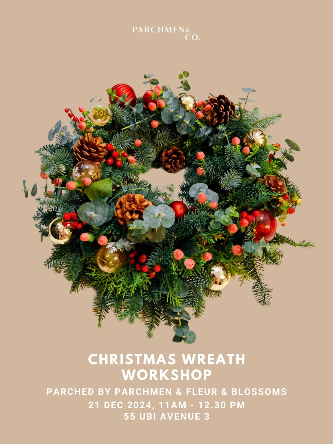 Christmas Wreath Workshop 21 Dec 2024