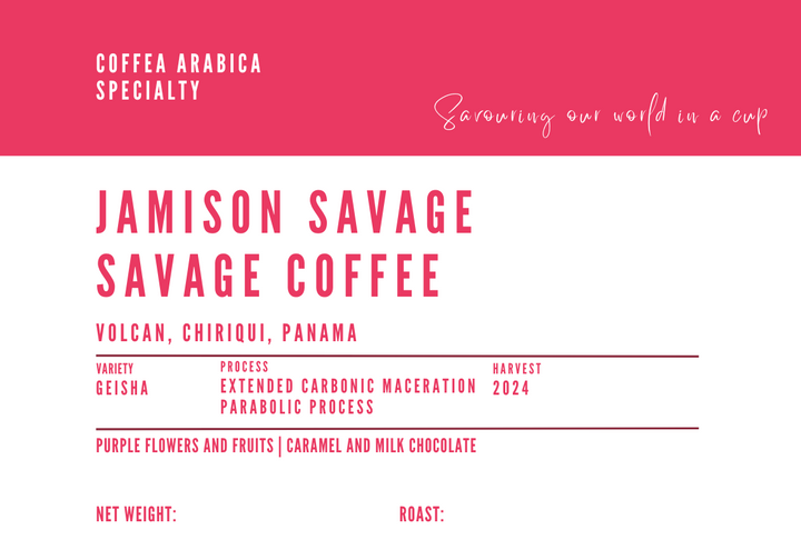 Panama Savage Coffee - Geisha, Extended Carbonic Maceration Parabolic Process