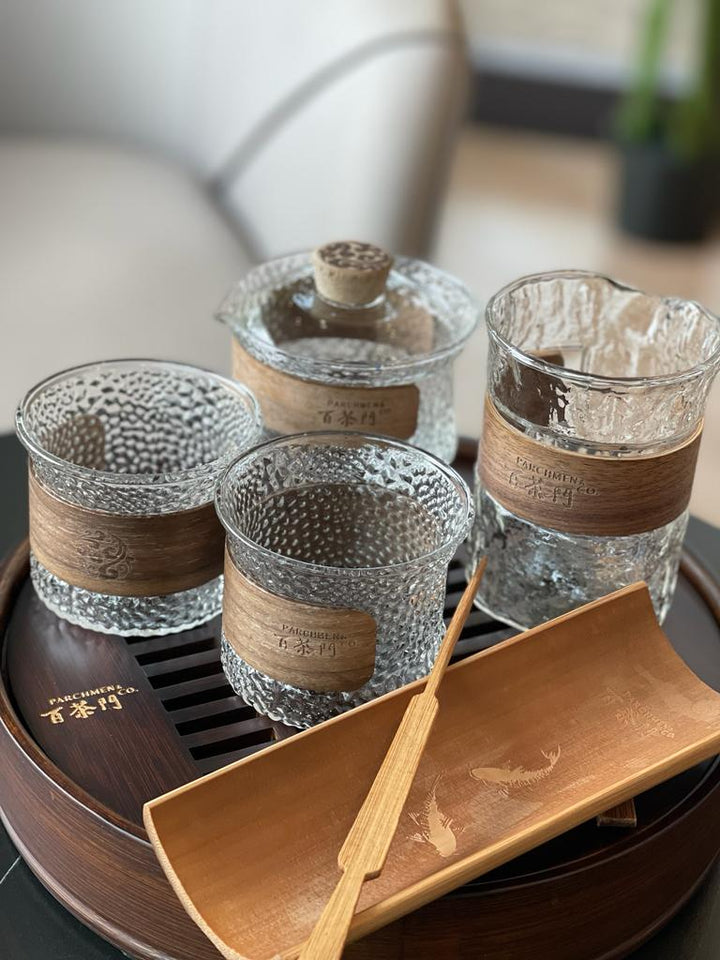 Parchmen Glass Gaiwan Set